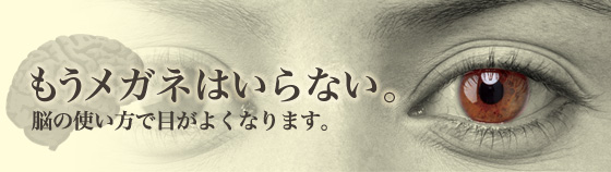 もうメガネはいらない。脳の使い方で目がよくなります。